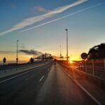 wunderschöne Morgenstimmung auf dem Weg zum Hafen in Algeciras