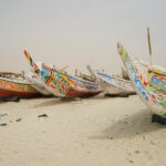 Pirogen - traditionelle Fischerboote am Hafen von Nouakchott